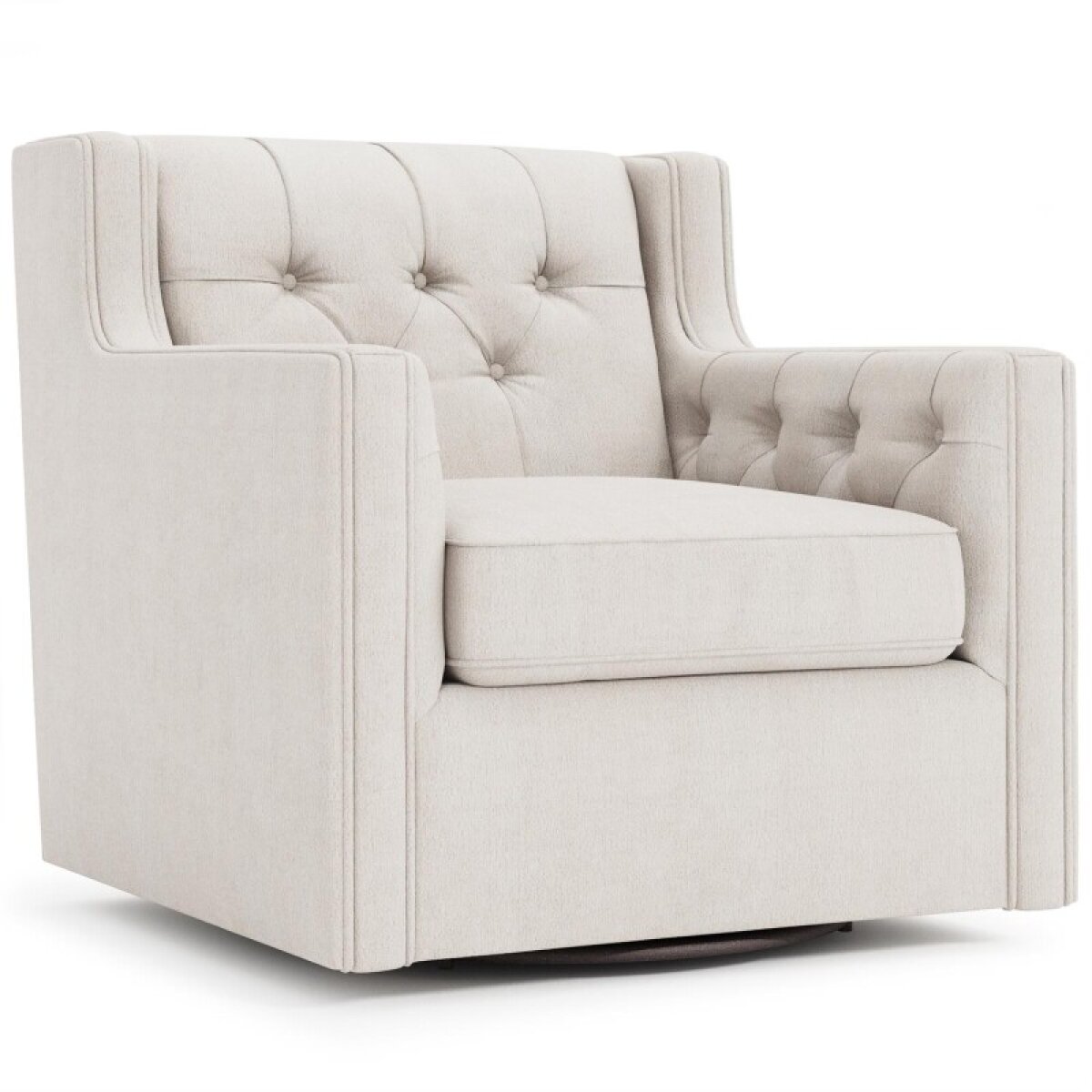 f8a8300825135ed5e359889a49e3397d Candace Fabric Swivel Chair Without Nails - Image 1