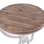 Folk Farm Table Metal Table With Wooden Top - Image 3