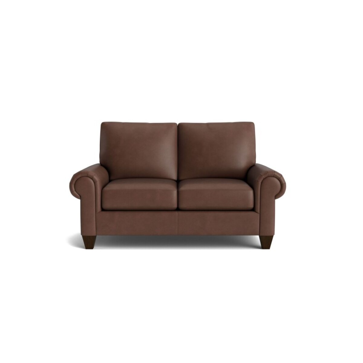 f8eaca0d186f615bc3e8af68a79d84e1 True Custom™ True Custom® Leather Large Panel Arm Loveseat - Image 1