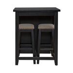 Brook Creek 3 Piece Counter Set - Black - Image 7