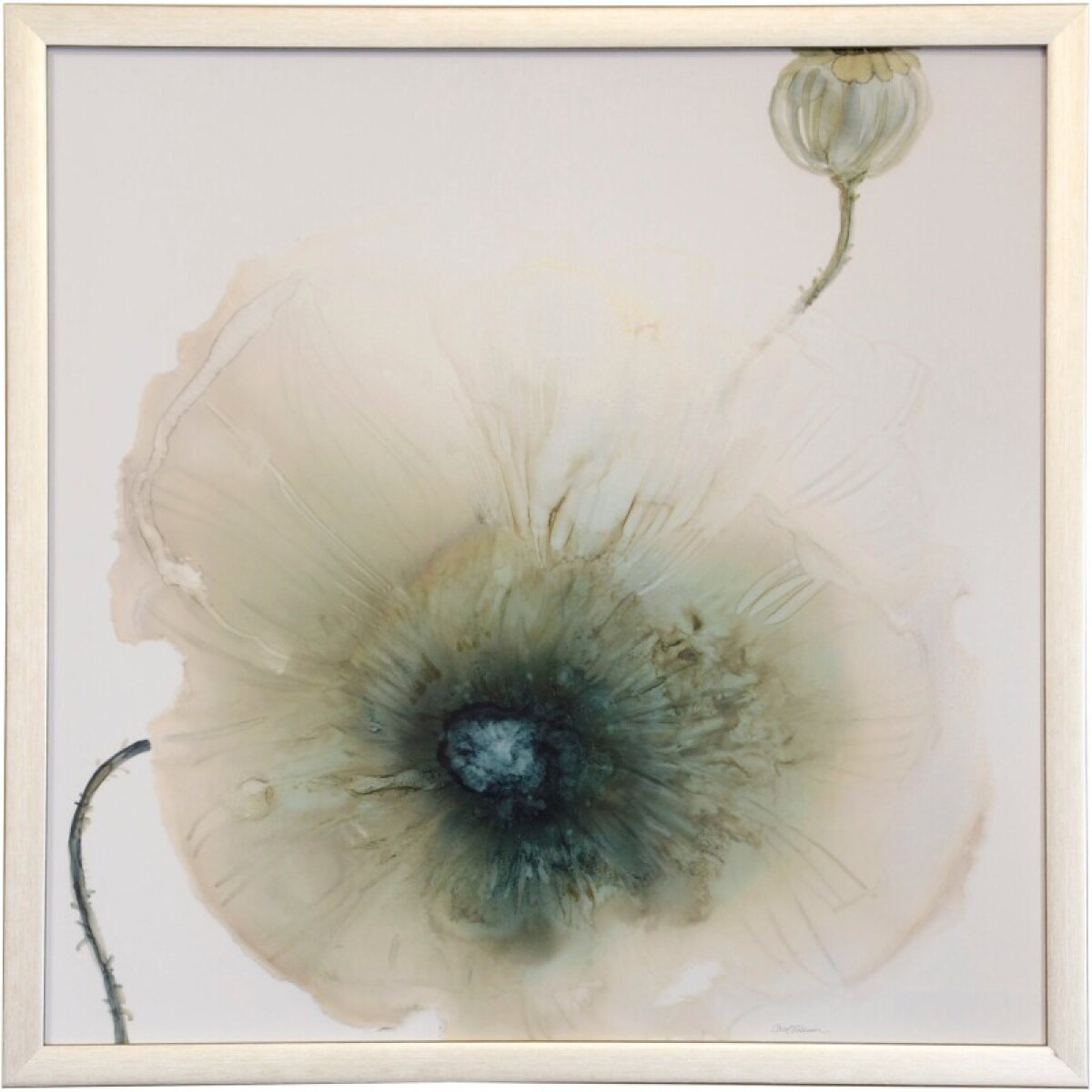 f93ed3b2b0d4681a585e87969e85391d Iridescent Poppy I Framed Print Under Glass - Image 1