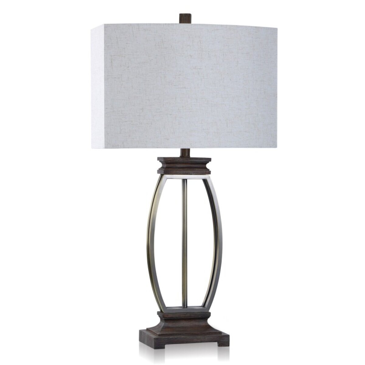 fa0d9c0ae2365b62d75118ee05b4ae6e Halen Platinum Mid Century Modern Table Lamp With Metal Material Structure - Image 1