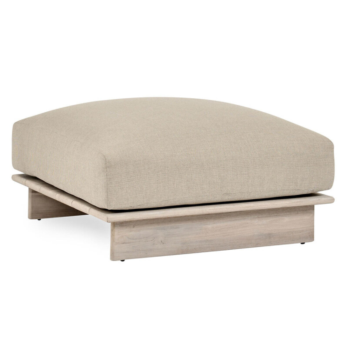 fa62112fa194dfe49834702de0b232f0 Livia Outdoor Square Ottoman - Taupe - Image 1
