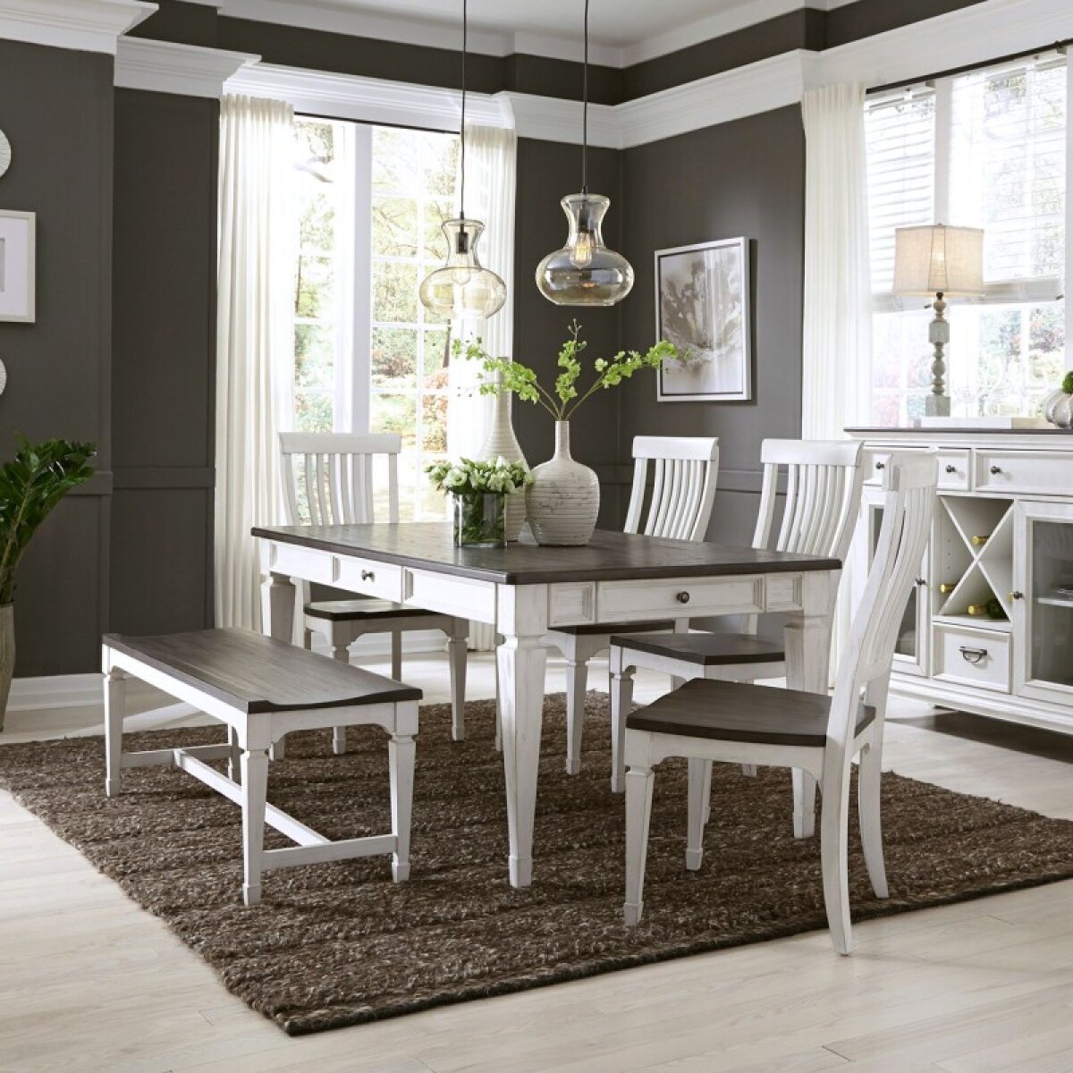 fa9b30d11fbeb020f998bd51f0275b0c Allyson Park 6 Piece Rectangular Table Set - Image 1