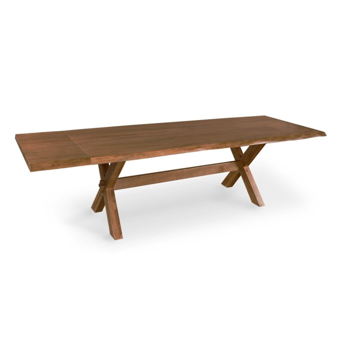 fa9b9c16b7fc2d83351ac316f374f326 Crossbuck Live Edge Dining Table with Extendable Leaves - Image 1