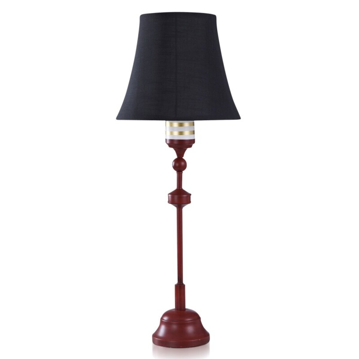 fb60d8bdc1558ca393e6a658c7740c50 Dann Foley Lifestyle Red Metal Lamp With Black Shade 60 Watts - Image 1