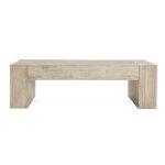 Bristol Solid Wood Rectangle Coffee Table - Aged Cream - Image 3