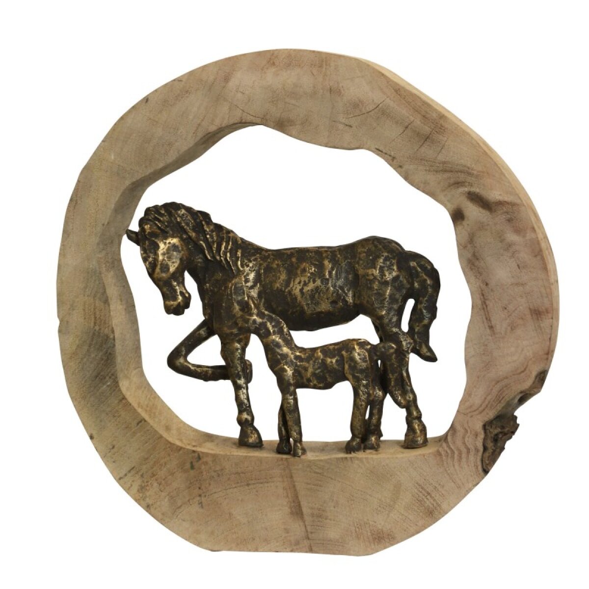 fb7476c68d23d0bc32d9d289047a41a8 Mother & Colt Solid Mango Wood Carved Sculpture - Image 1