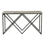 Concrete Gray And Ebony Norman Wyatt Home Zigzag Console Table Mdf Top - Image 8