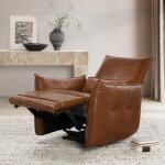 Amsterdam Leather Power Recliner - Kona Brown - Image 9