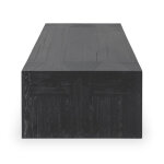 Bristol Solid Wood Rectangle Coffee Table - Aged Black - Image 4