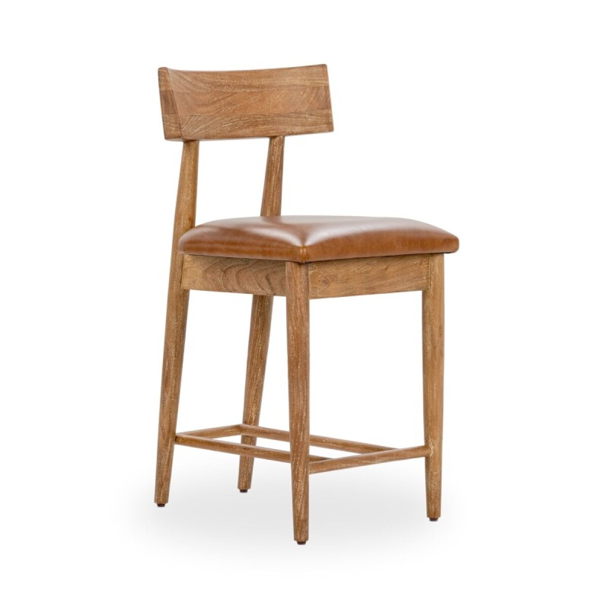 fd9fece6cd23feb95914e3db44b5ecd0 Alvaro Leather Counter Stool - Golden Wheat - Image 1