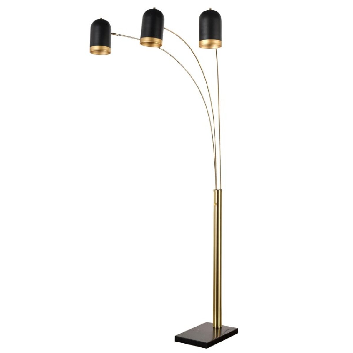 fdb857d5e9249de7b48c9ab15596185e Ellerston Mid Century Modern Metal & Marble Arch Floor Lamp 25 Watts - Image 1