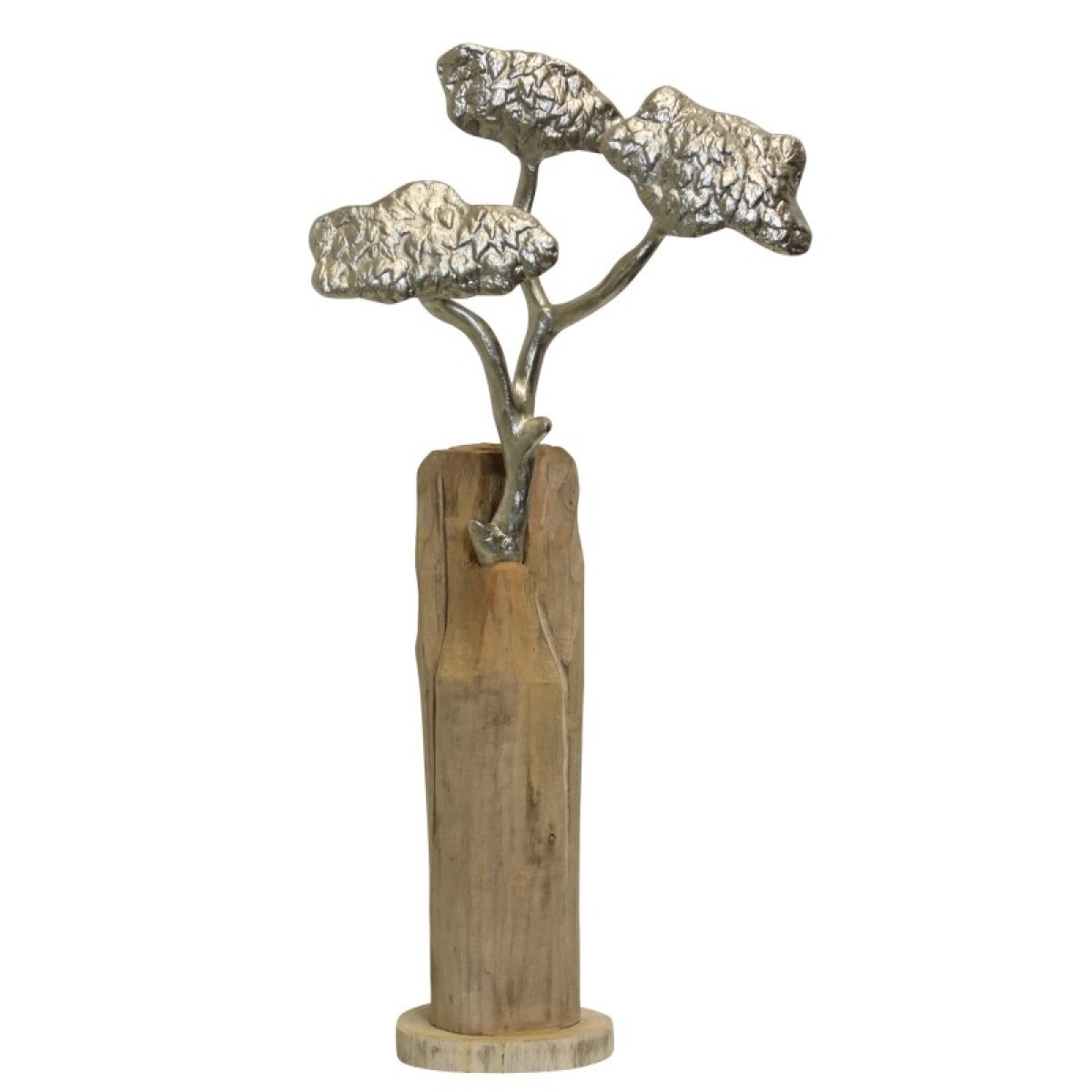 fdd97775038c68cef8f412e36b009abd Bonsai In Balli Aluminum & Mango Wood Sculpture - Image 1