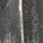 Taza Round Mirror, Distressed Black - Image 3