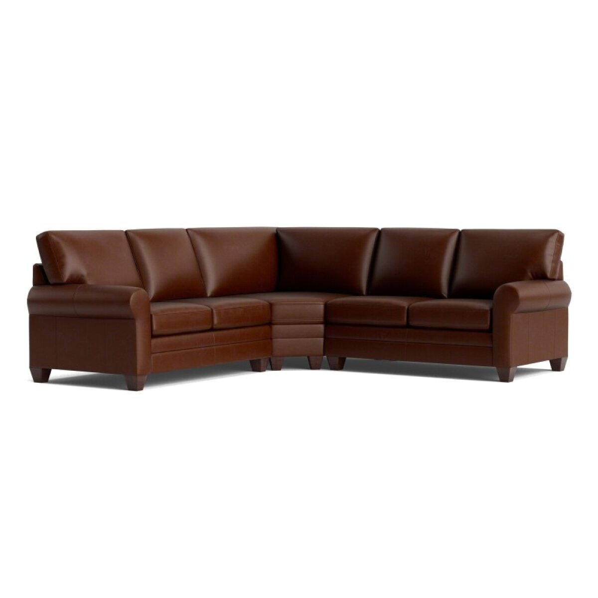 fe1547c655bf22462187e35388da8698 Carolina Leather L-Shaped Roll Arm Sectional - Image 1