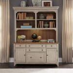 Farmhouse Reimagined 3 Piece Desk & Hutch Set - Image 4