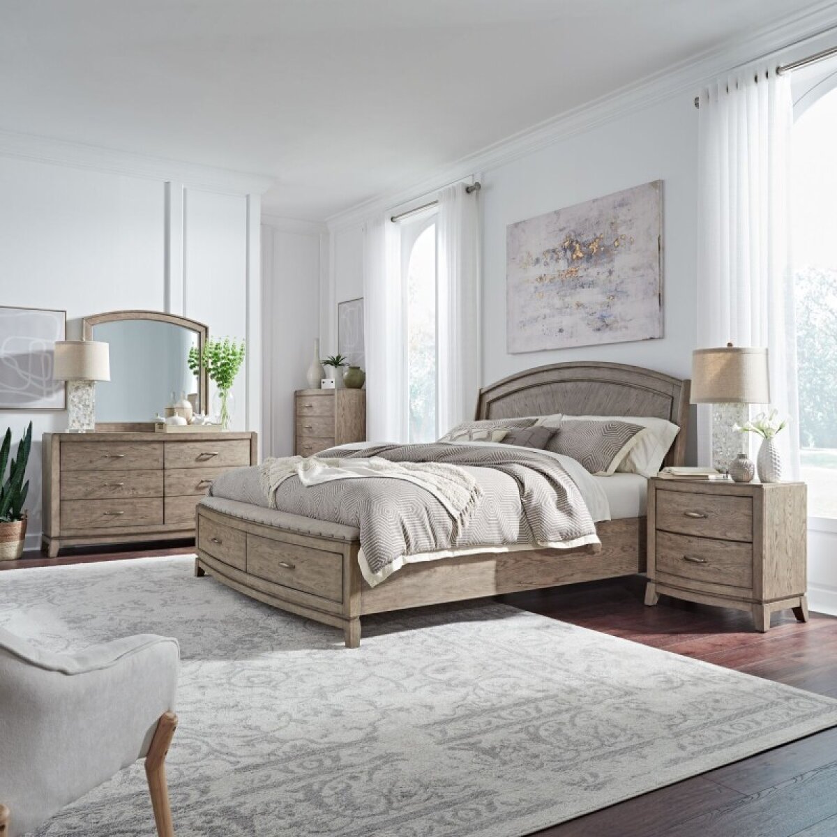 fe84a8f93bdfa8e66fa290f44fdbd5a4 Avalon Queen Panel Storage Bed, Dresser & Mirror, Chest, Night Stand - Image 1