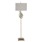 Norman Wyatt Home Woodcut Egrets Rona Beige Poly Floor Lam 65in