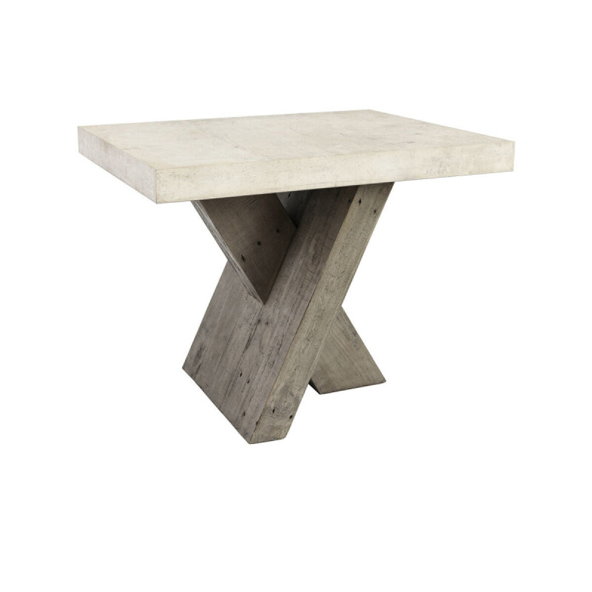 feb3d173d2e4c7a246de8776bb780644 Durant Solid Wood Rectangle End Table - Antique White/distressed Gray - Image 1