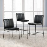 Mayer Leather Bar Stool - Jet Black - Image 11