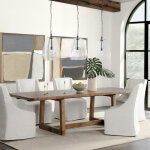 Lyra Pine Wood 80-110" Extension Dining Table Smoke Brown - Smoke Brown - Image 7