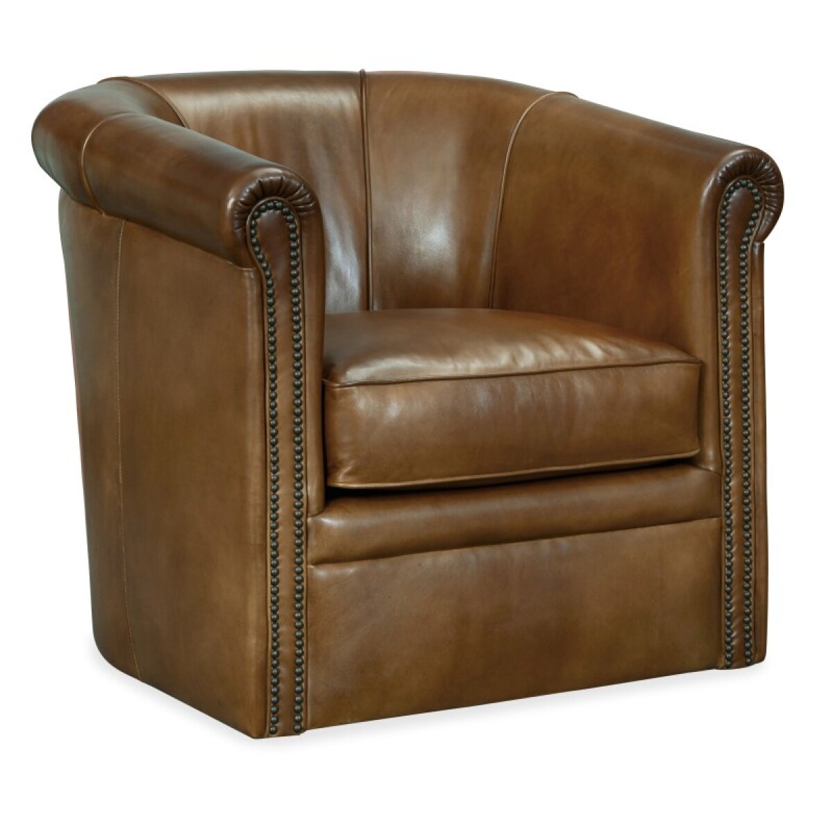 fef9314ce85968e463a27091ff6856dc CC Living Room Axton Swivel Leather Club Chair - Image 1