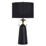 Satin Black Poly Table Lamp