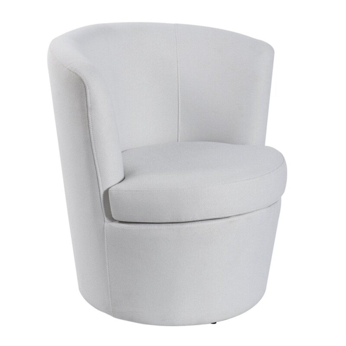 ff23bf79813ffd1dab78c5777582f24e Dann Foley Lifestyle Swivel Tub Chair Covered White Boucle Fabric - Image 1