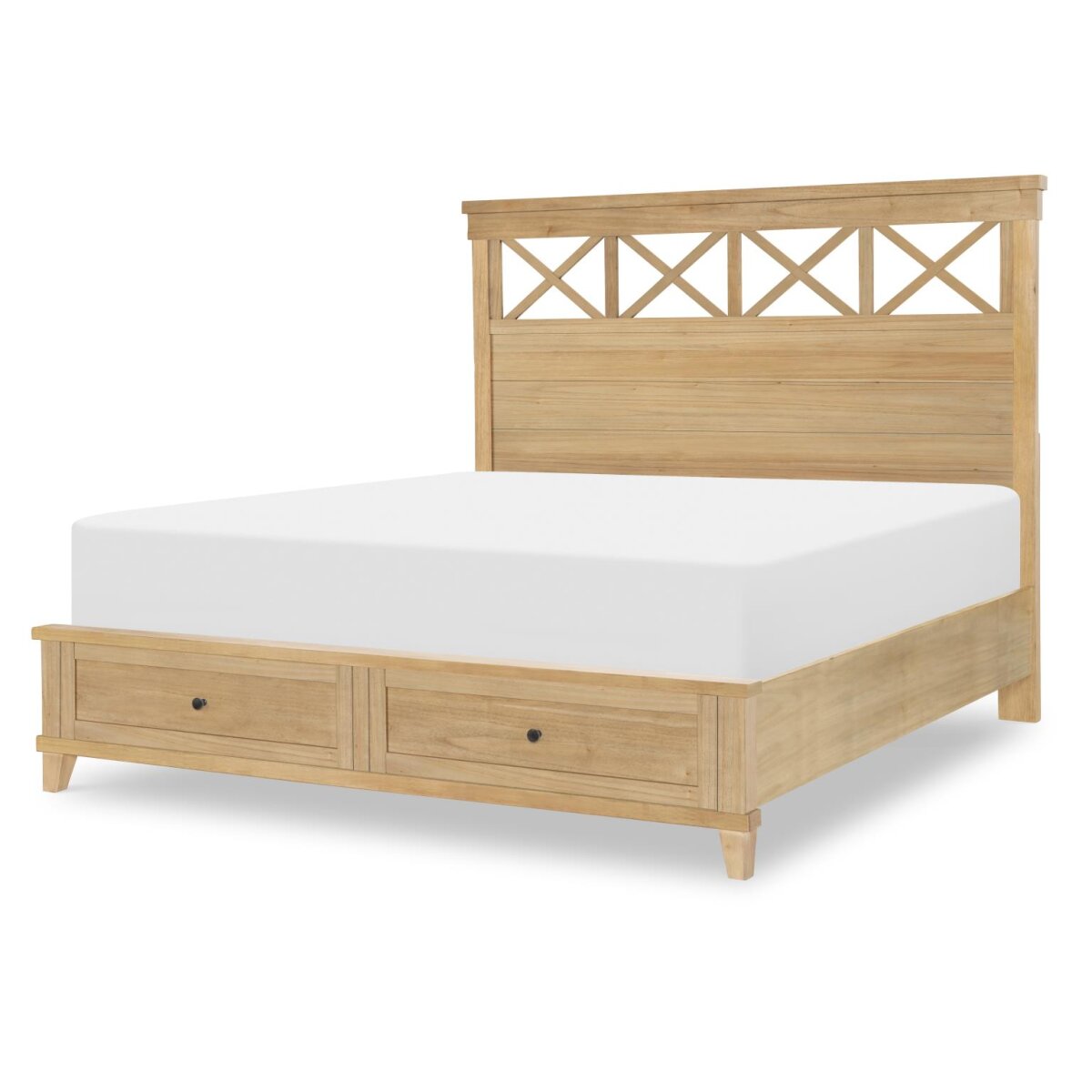 ff4efe8ada3f9ed183e6be11536e1e37 TY4420 XXX's and OOO's BR Complete Panel Bed W Storage Footboard King 6/6 - Image 1