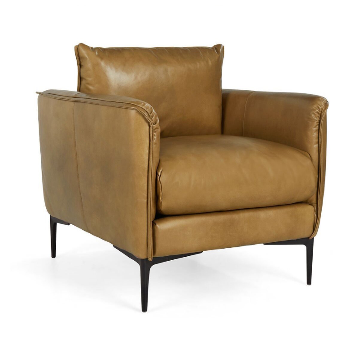 ffb63762fd28bacaf3fa0d5f48fc68fe Abigail Leather Club Chair - Adobe Tan - Image 1