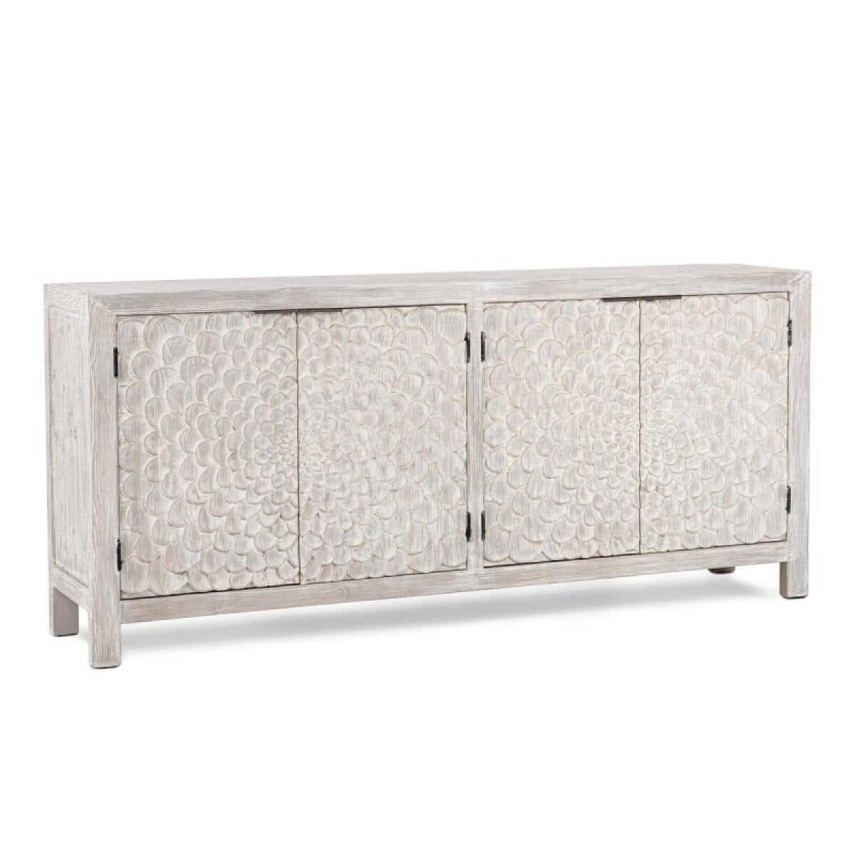 ffc904e6b5b1ad4911f7ea371fb6d800 Astrid Solid Wood 4dr Cabinet - Vintage Cream - Image 1