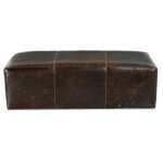 Macon Leather Ottoman