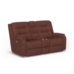 Arlo Leather Power Reclining Loveseat with Console & Power Headrests & Lumbar - Image 5