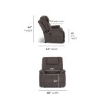 Zecliner Model 2+ Umber Fabric Power Lift Recliner with Power Headrest, Lumbar, Heat & Massage - Image 5