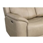 Crew Pebble Leather Power Reclining Loveseat with Power Headrests & Lumbar - Image 9