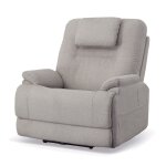 Zecliner Model 2+ Dove Fabric Power Lift Recliner with Power Headrest, Lumbar, Heat & Massage - Image 12