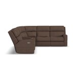 Score Leather Power Reclining Sectional with Power Headrest & Lumbar - Image 5