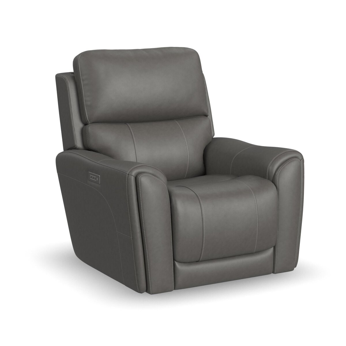 0f2f8c7be5ad606308be1778795c124b Carter Smoke Fabric Power Recliner with Power Headrest & Lumbar - Image 1