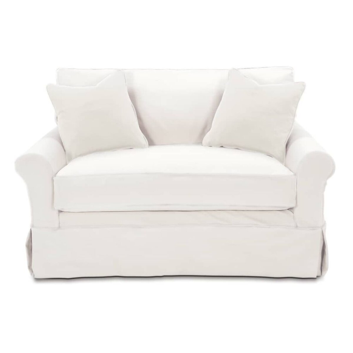 12e67f1518fa256ffba757221f55447e Somerset Slipcovered Twin Classic Sleeper Sofa - Image 1