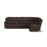 Henry Leather Power Reclining Sectional with Power Headrests & Lumbar - Image 19