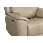 Crew Pebble Leather Power Recliner with Power Headrest & Lumbar - Image 10