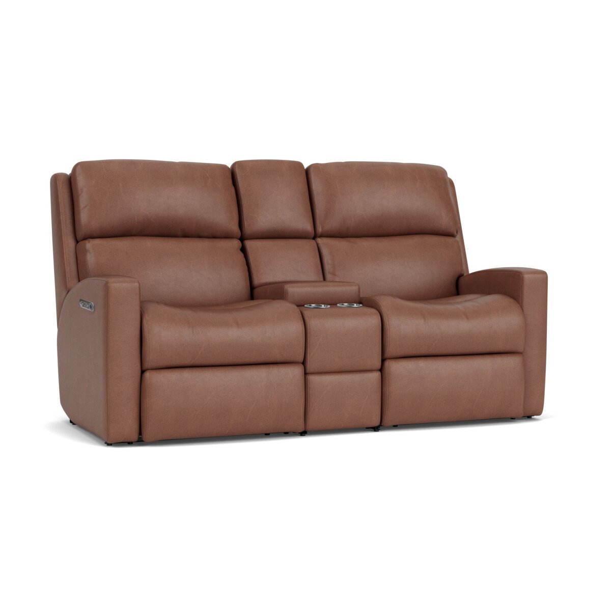 1865beef9273b8cb479802830afa4fbd Catalina Leather Power Reclining Loveseat with Console & Power Headrests - Image 1