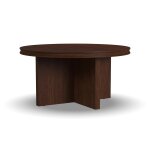 Waterfall Brown Round Coffee Table - Image 8