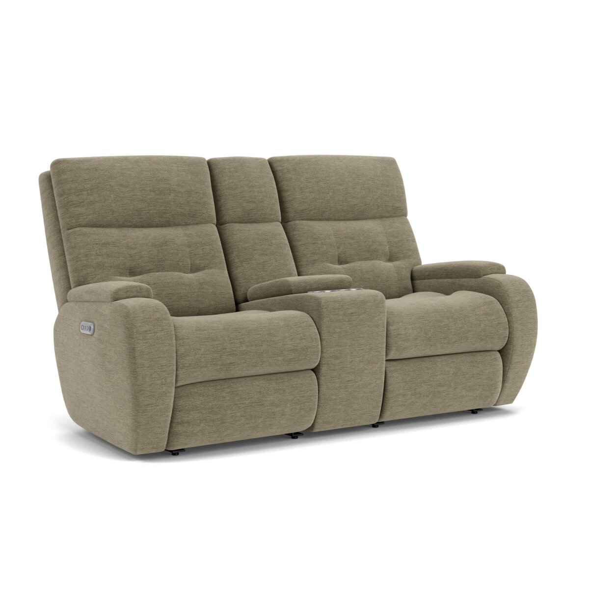 1b4ac35187d3389010a3b67f0f0dbaa4 Strait Fabric Power Recliner with Power Headrest & Lumbar - Image 1