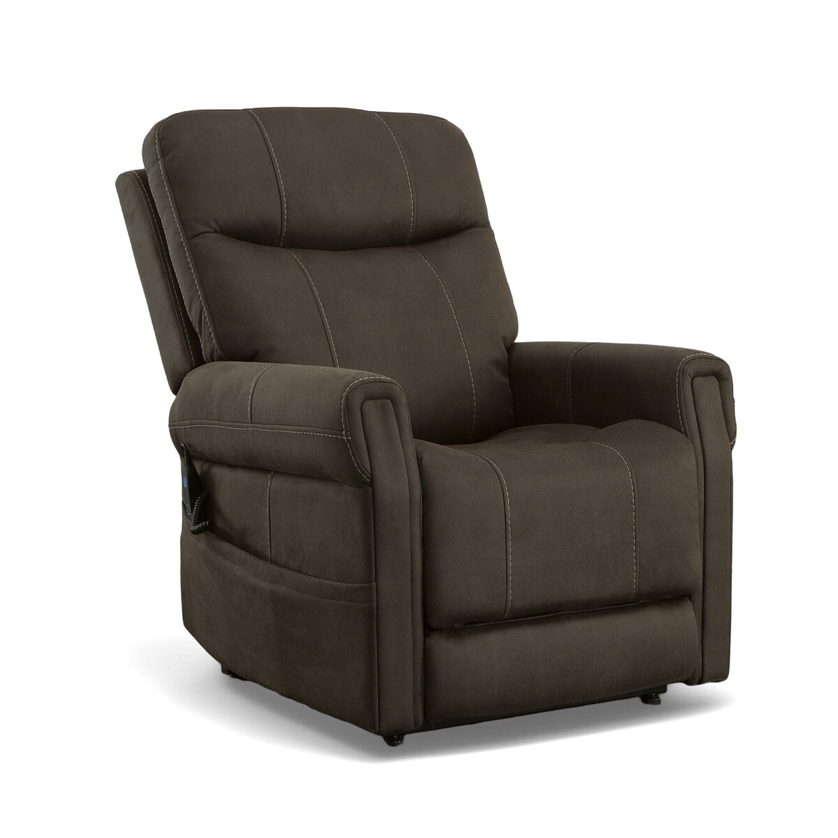 1bd920bfba83ca561273e1fc079b1864 Jenkins Bark Fabric Power Lift Recliner with Right-Hand Control & Power Headrest - Image 1