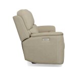 Henry Beige Leather Power Reclining Sofa with Power Headrests & Lumbar - Image 4