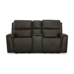 Jarvis Mica Leather Power Reclining Loveseat with Console & Power Headrests - Image 3
