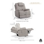 Zecliner Model 1 Dove Fabric Power Lift Sleep Chair - Image 6