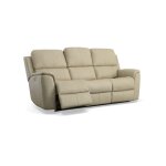 Henry Beige Leather Power Reclining Sofa with Power Headrests & Lumbar - Image 5